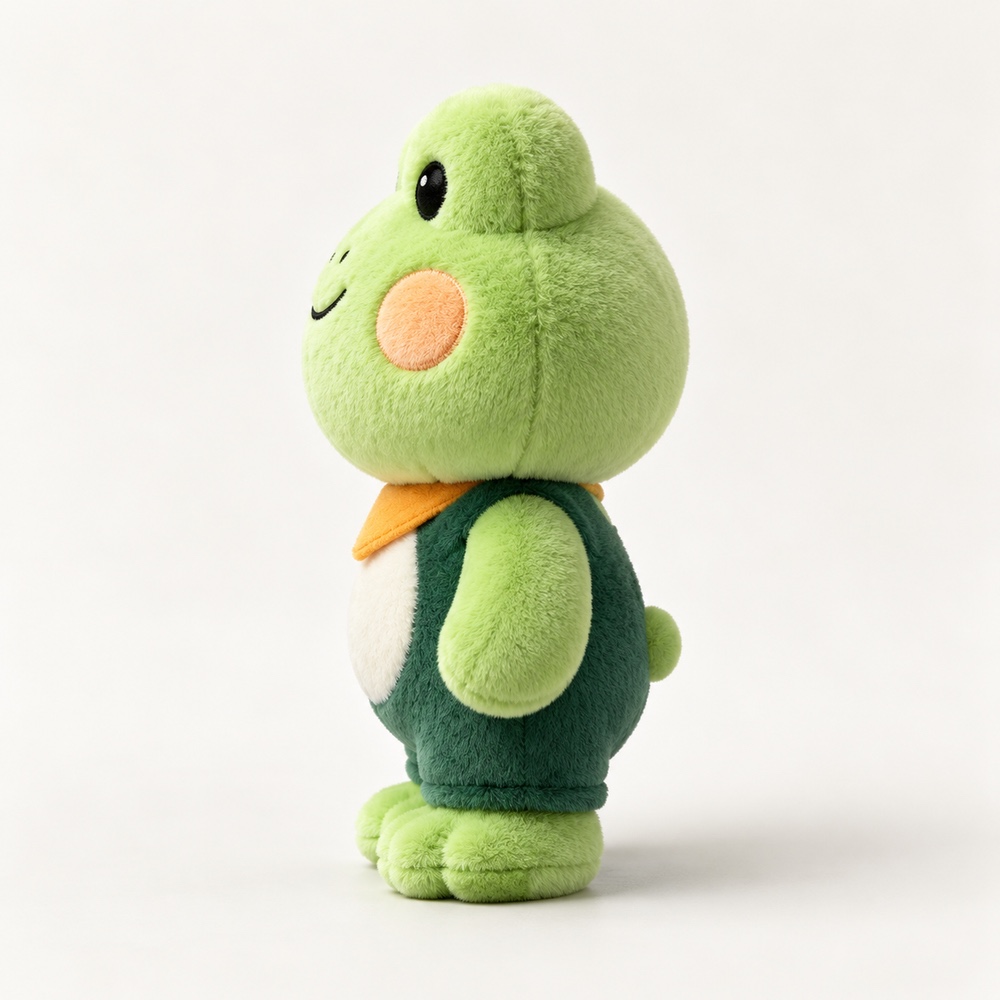 PLUSHIP Frog Plush Toy – Green Jacket - product view 03