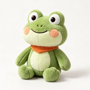 PLUSHIP Frog Plush Toy – Orange Scarf - product view 01