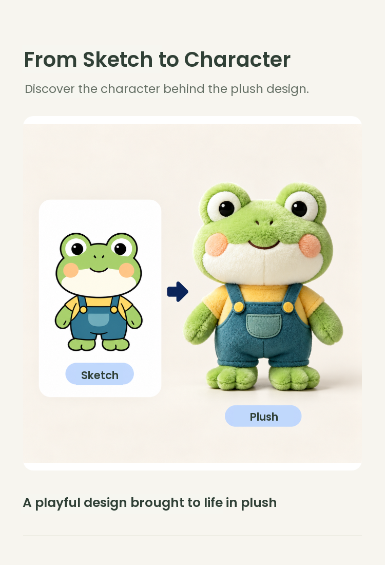PLUSHIP Frog Plush Toy – Overalls - detail 04