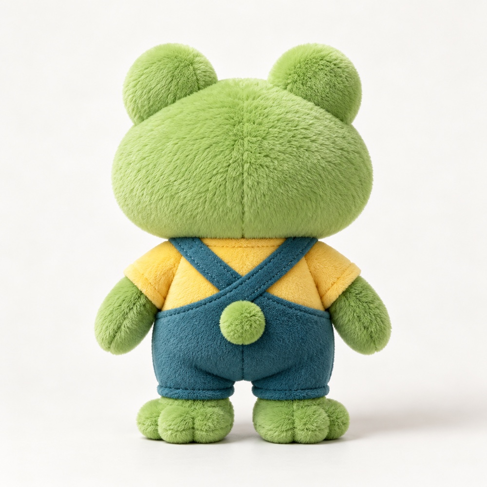 PLUSHIP Frog Plush Toy – Overalls - product view 04