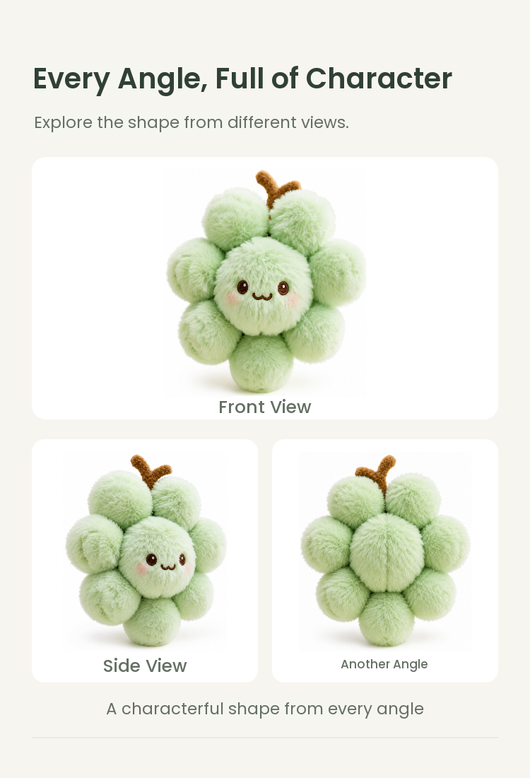 PLUSHIP Green Grape Plush Toy - detail 04