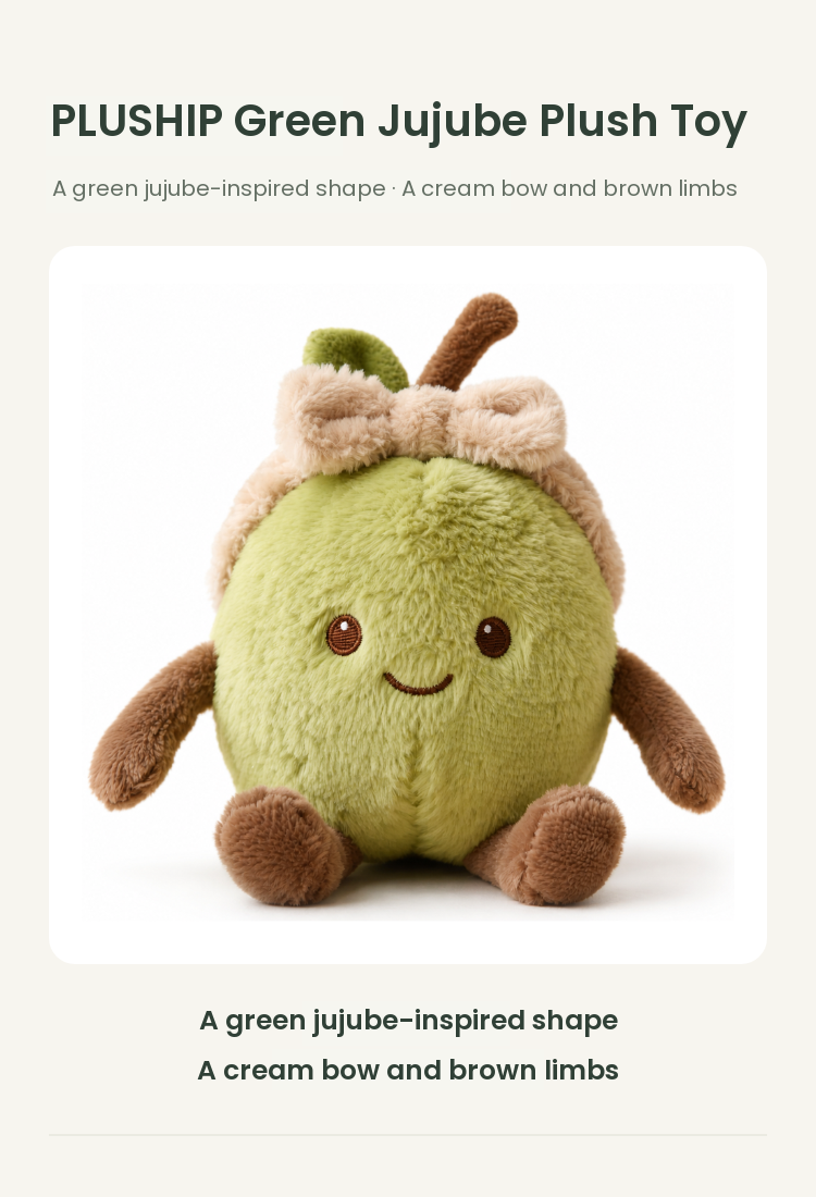 PLUSHIP Green Jujube Plush Toy - detail 01