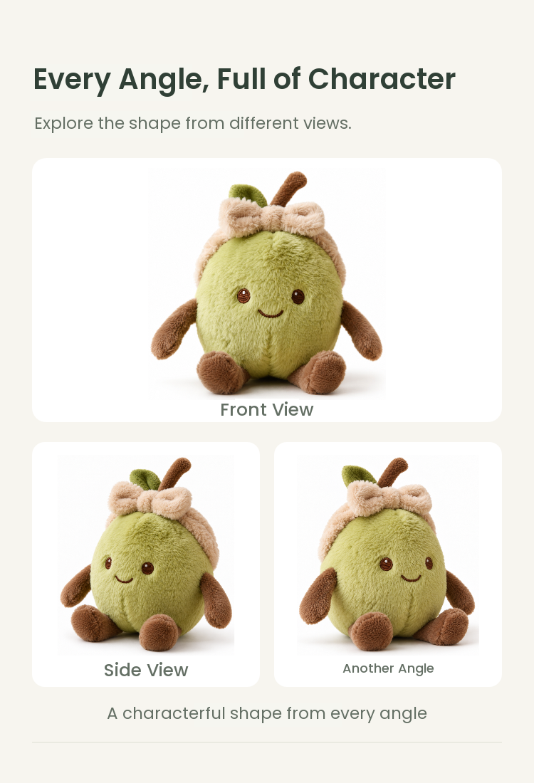PLUSHIP Green Jujube Plush Toy - detail 04