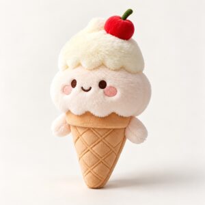 PLUSHIP Ice Cream Cone Plush Toy – Pink - product view 01