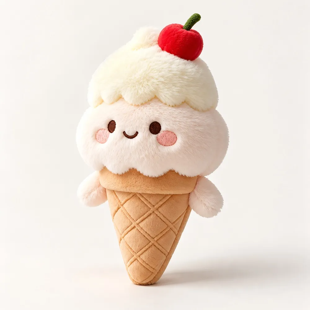 PLUSHIP ice cream cone pink plush character design