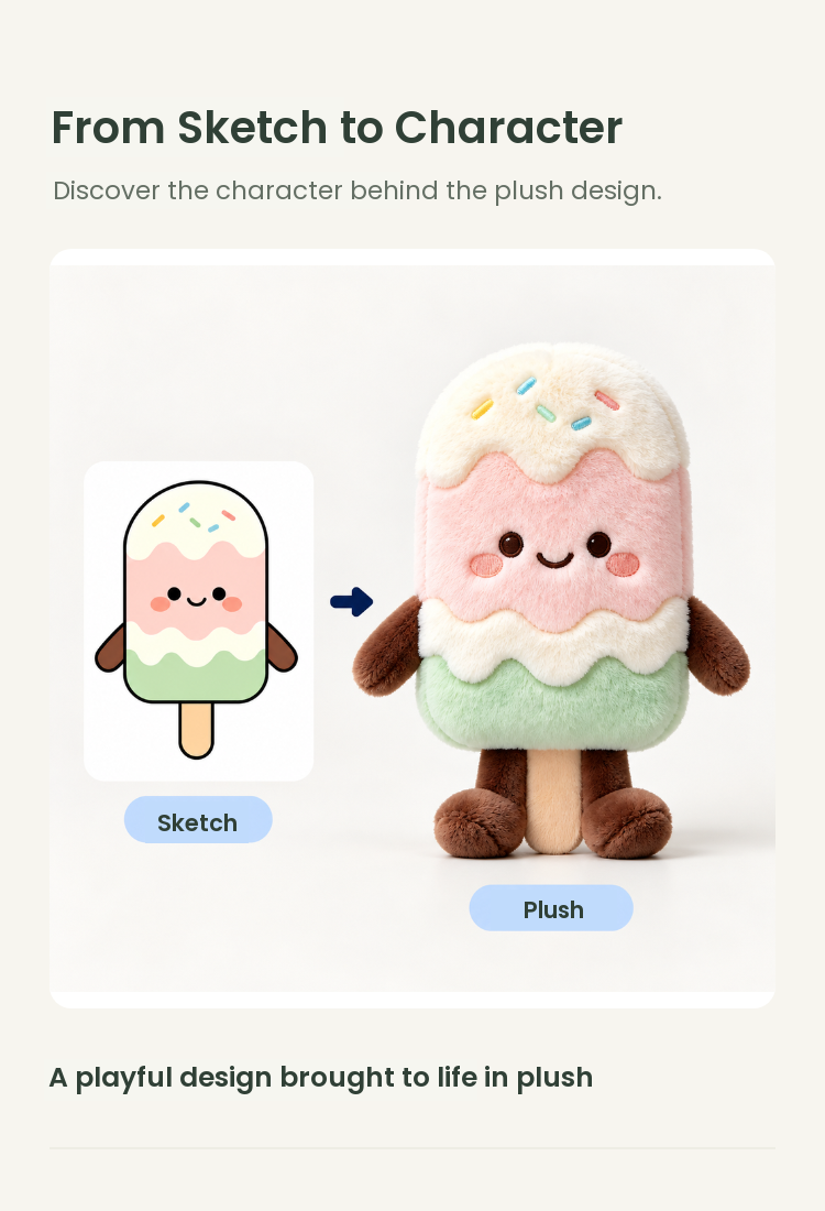 PLUSHIP Ice Pop Plush Toy – Pastel Layers - detail 04