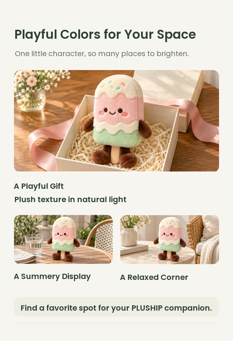 PLUSHIP Ice Pop Plush Toy – Pastel Layers - detail 05