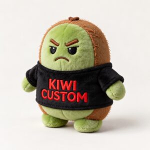 PLUSHIP Kiwi Plush Toy – Slice & Black T-Shirt - product view 01