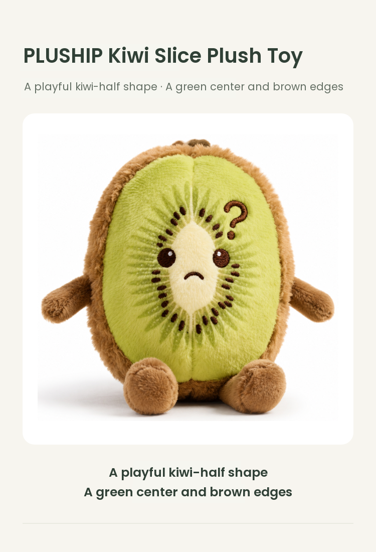 PLUSHIP Kiwi Slice Plush Toy - detail 01
