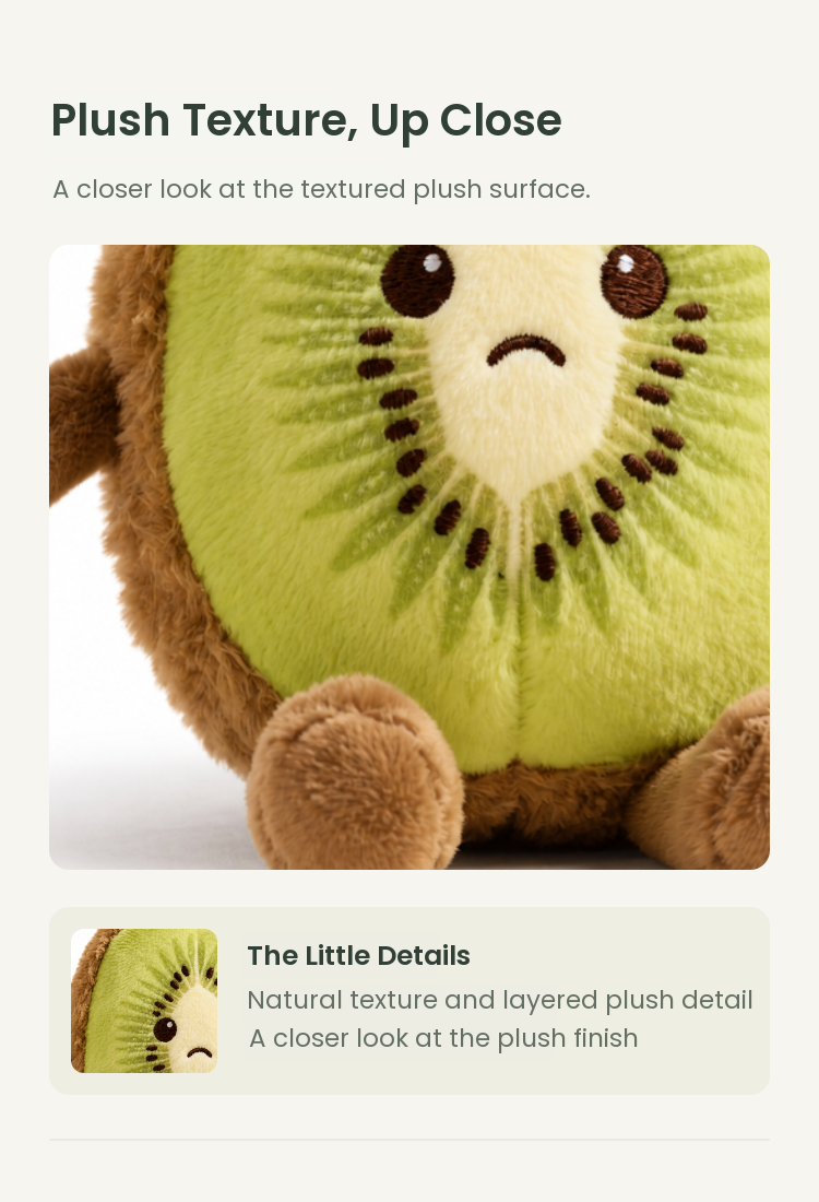 PLUSHIP Kiwi Slice Plush Toy - detail 02