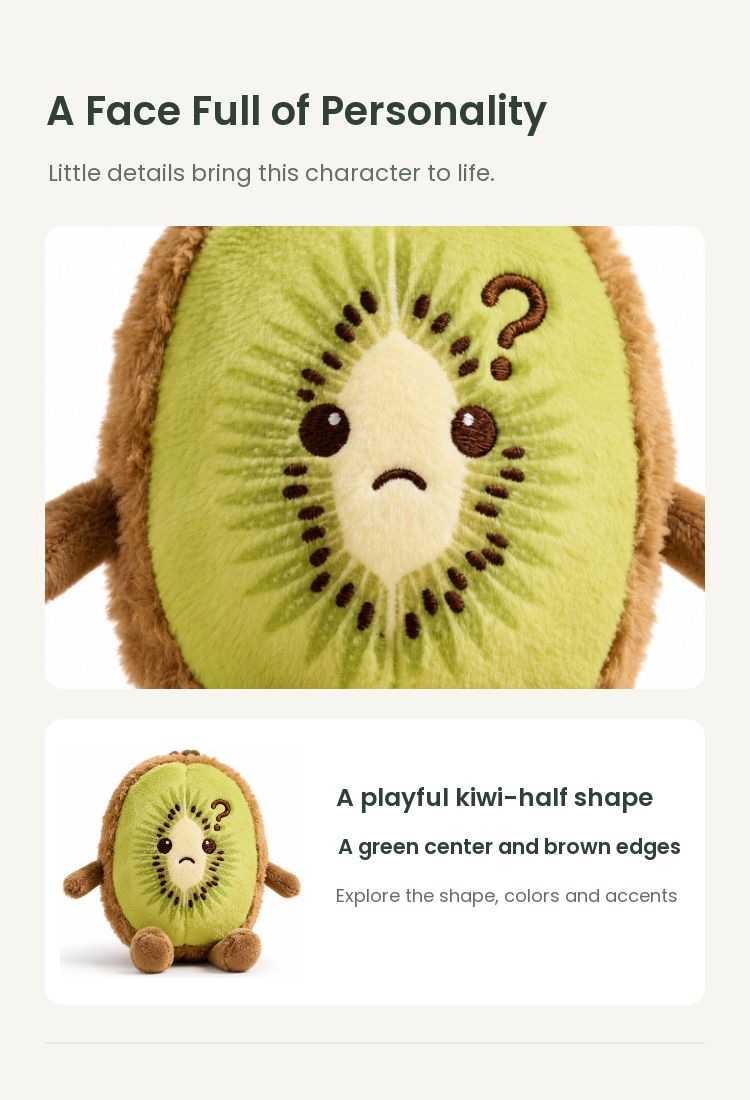 PLUSHIP Kiwi Slice Plush Toy - detail 03