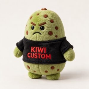 PLUSHIP Kiwi Plush Toy – Spotted & Black T-Shirt - product view 01