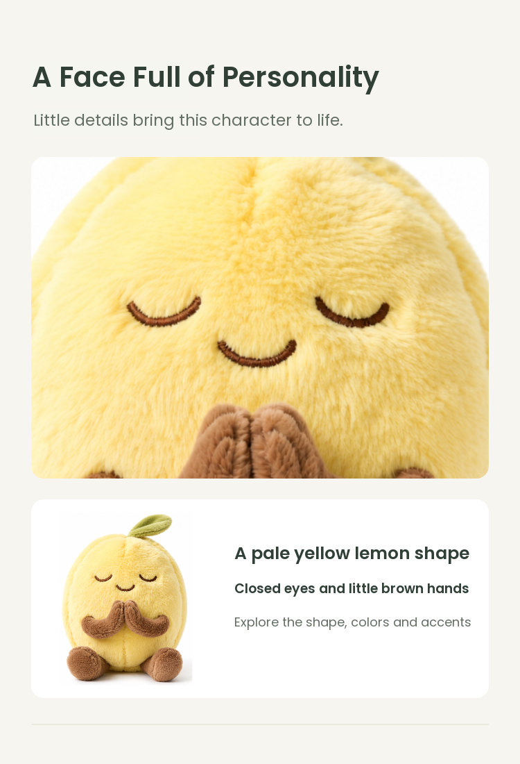 PLUSHIP Lemon Plush Toy - detail 03