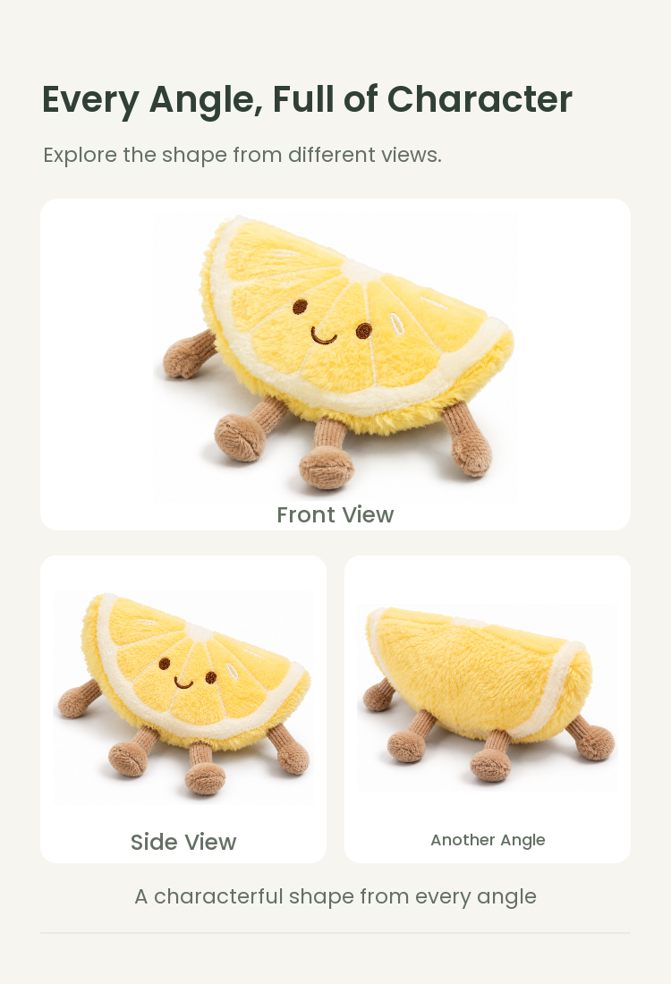 PLUSHIP Lemon Slice Plush Toy - detail 04