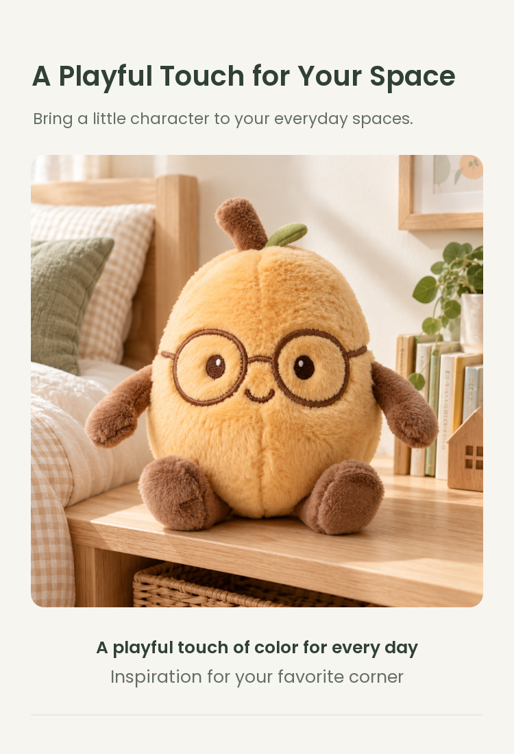 PLUSHIP Loquat Plush Toy – Glasses - detail 05
