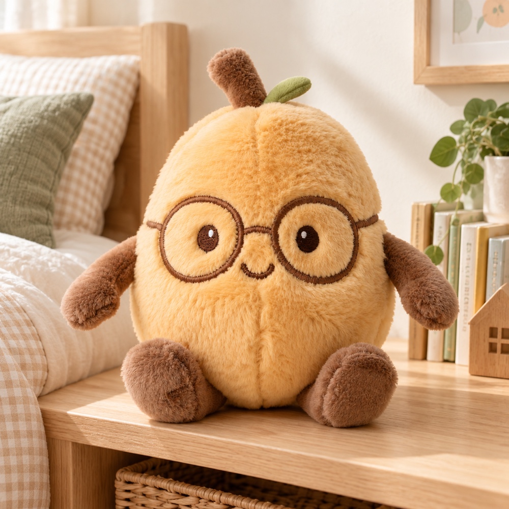 PLUSHIP Loquat Plush Toy – Glasses - product view 05