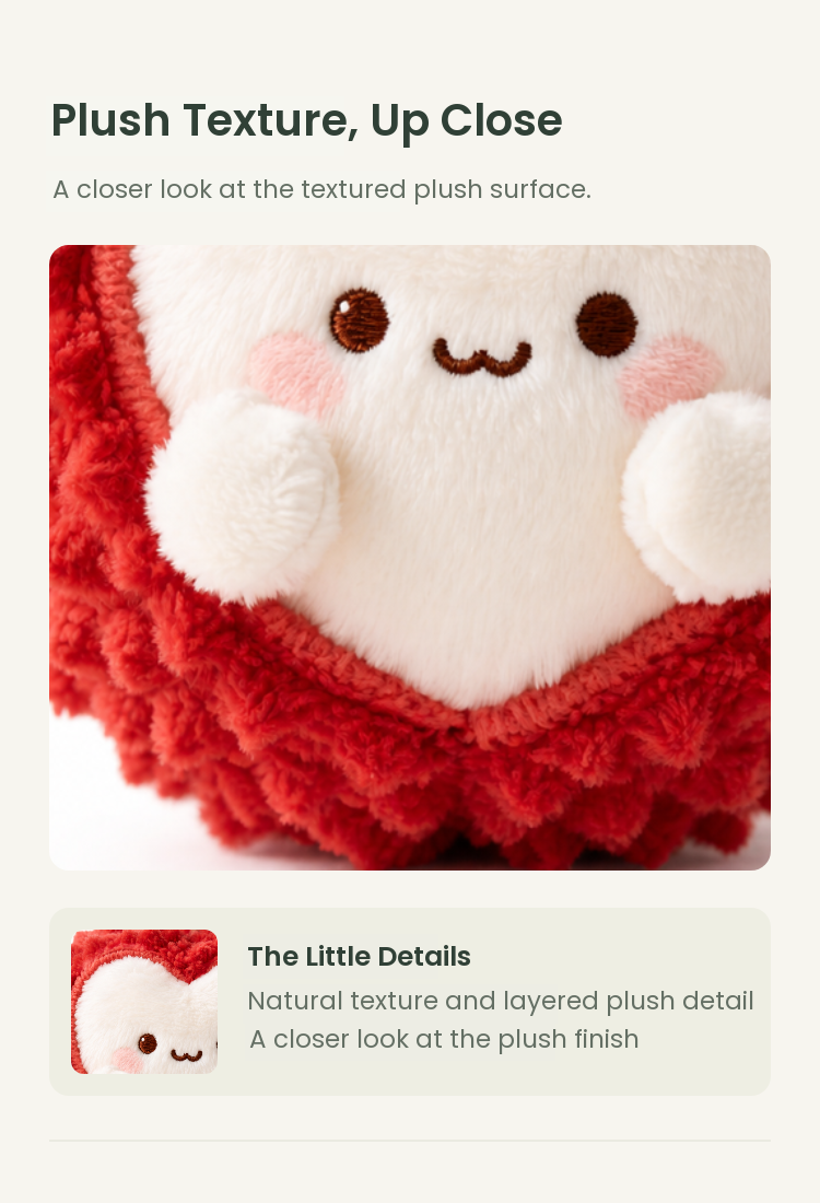 PLUSHIP Lychee Plush Toy - detail 02