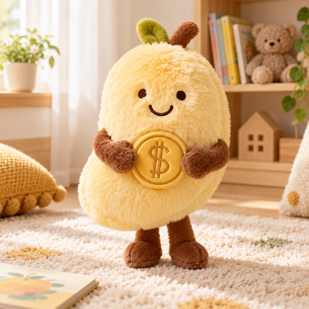 PLUSHIP Mango Plush Toy with a Coin - product view 02