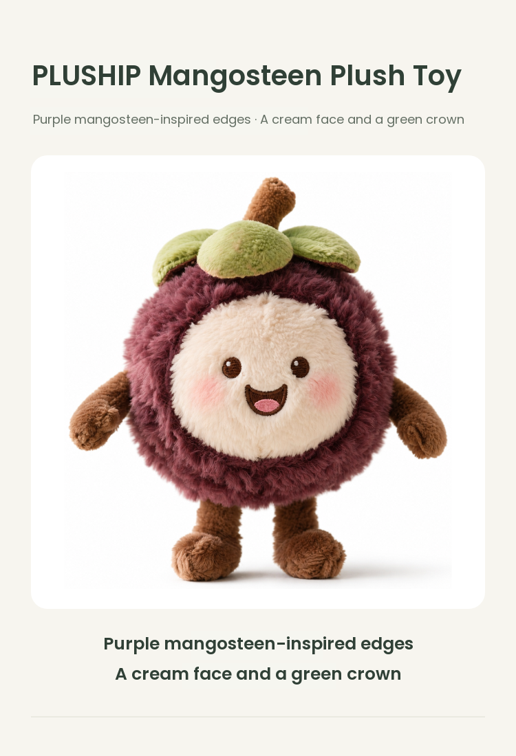 PLUSHIP Mangosteen Plush Toy - detail 01