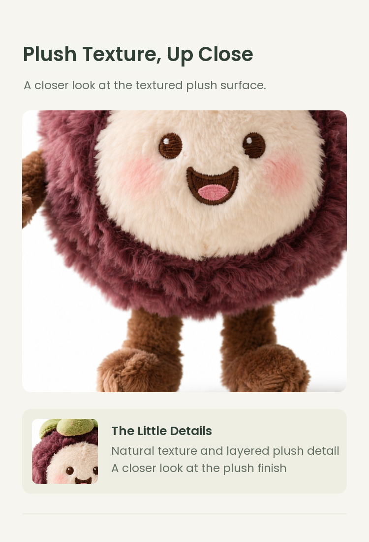 PLUSHIP Mangosteen Plush Toy - detail 02