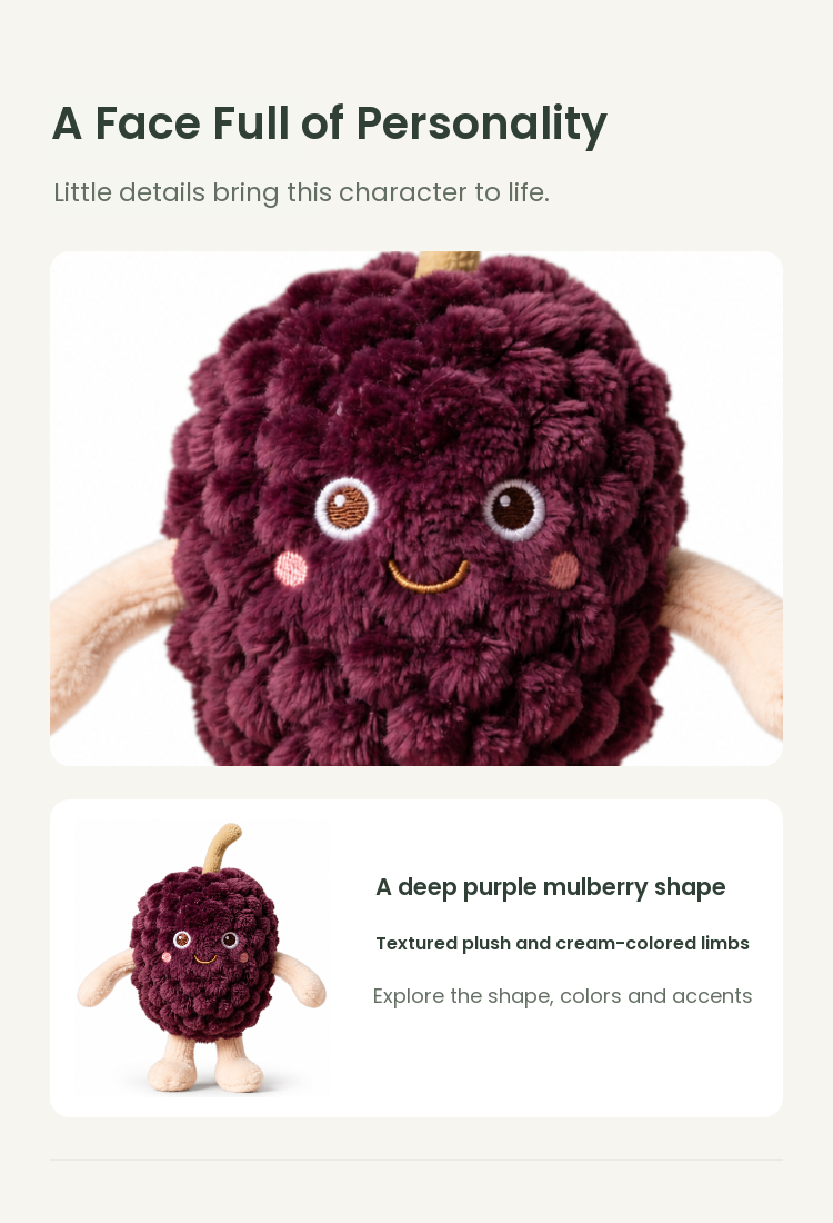 PLUSHIP Mulberry Plush Toy - detail 03