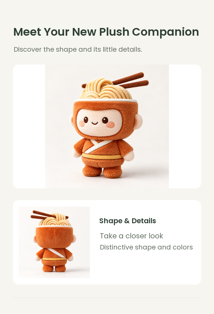 PLUSHIP Noodle Doll Plush Toy – Crossbody Strap - detail 02