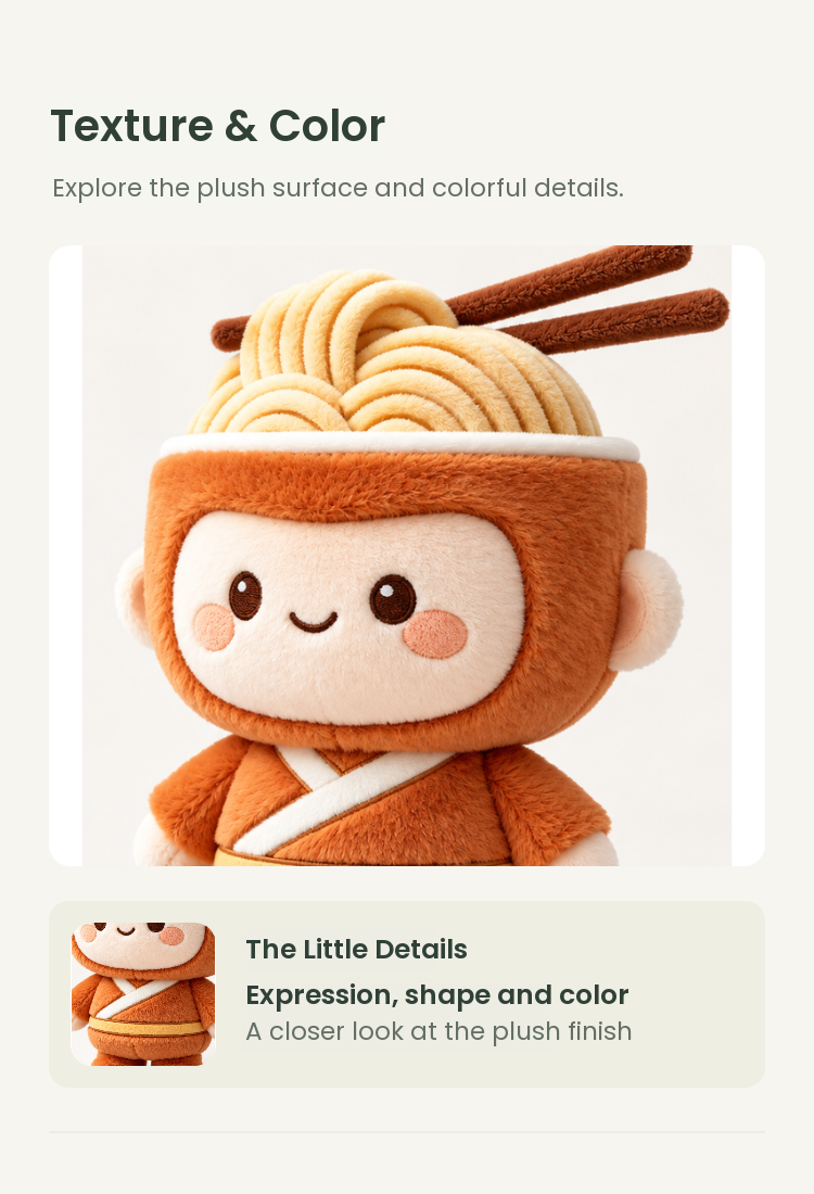 PLUSHIP Noodle Doll Plush Toy – Crossbody Strap - detail 03