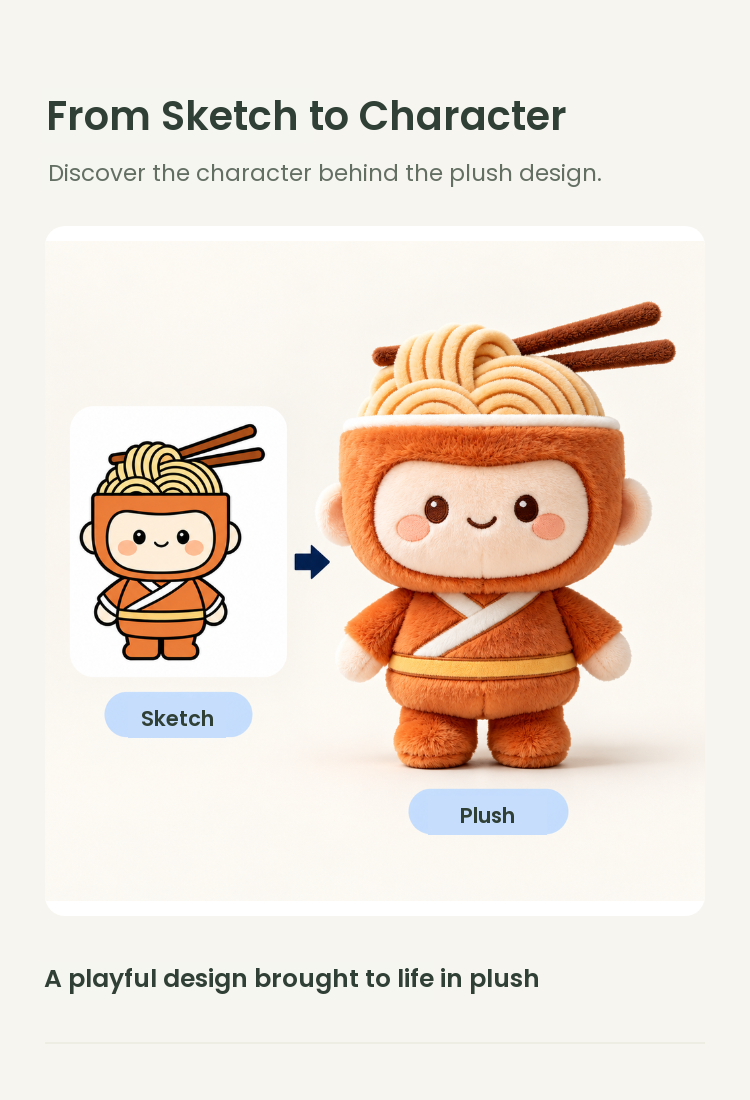 PLUSHIP Noodle Doll Plush Toy – Crossbody Strap - detail 04
