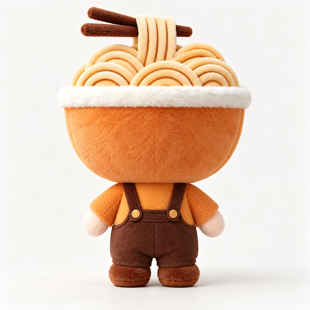 PLUSHIP Noodle Doll Plush Toy – Overalls - product view 04