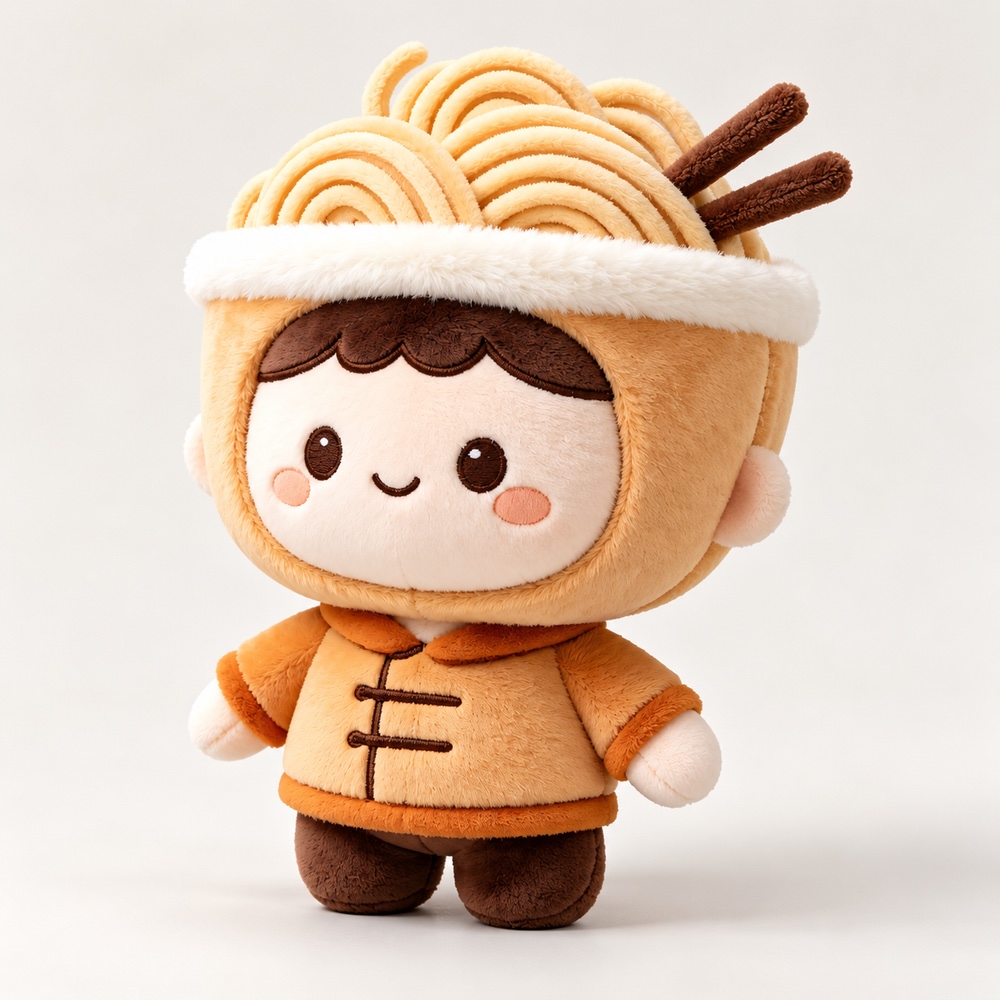 PLUSHIP Noodle Doll Plush Toy – Toggle Jacket - product view 01