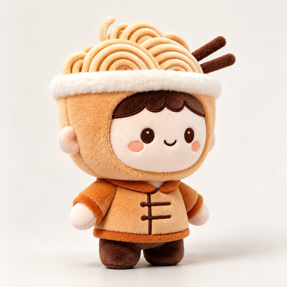 PLUSHIP Noodle Doll Plush Toy – Toggle Jacket - product view 02