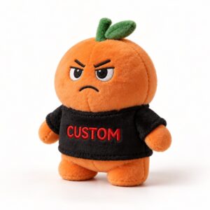 PLUSHIP Orange Plush Toy – Black T-Shirt - product view 01