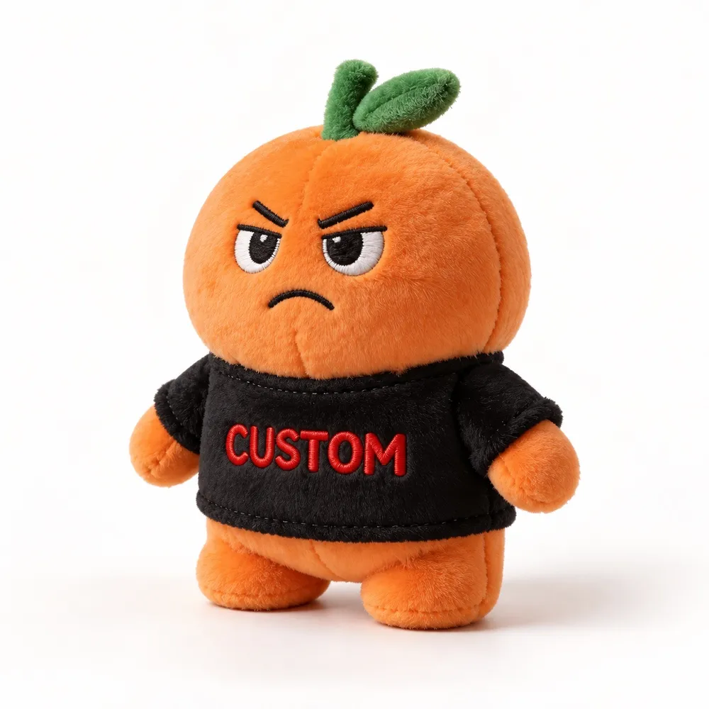 PLUSHIP Orange Plush Toy – Black T-Shirt - product view 01