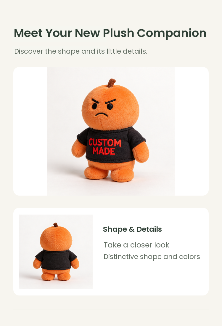 PLUSHIP Orange Plush Toy – Statement T-Shirt - detail 02
