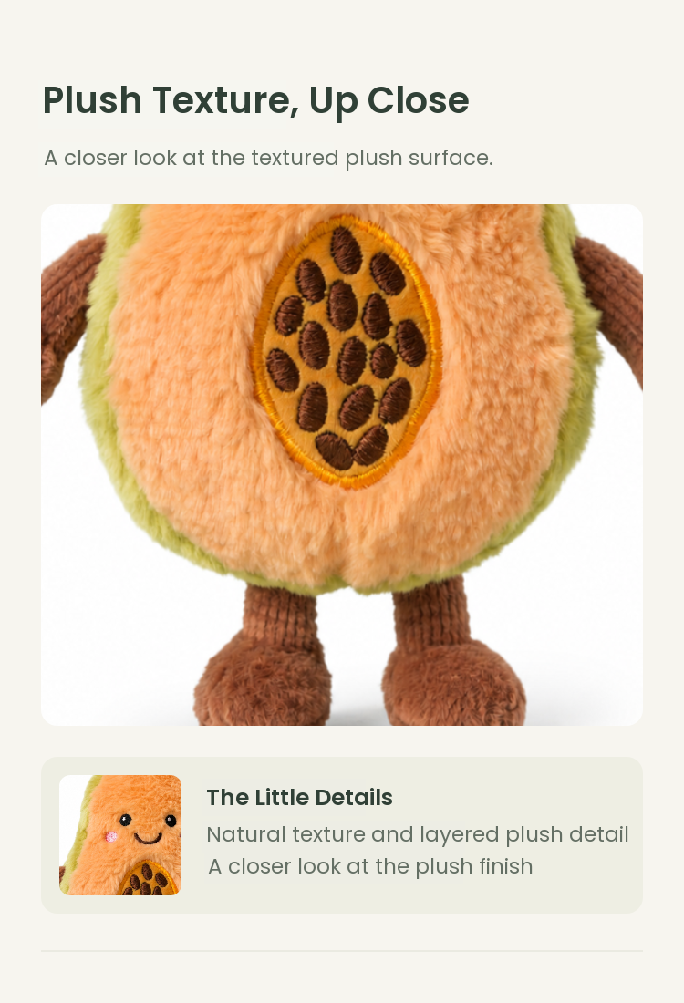 PLUSHIP Papaya Plush Toy - detail 02