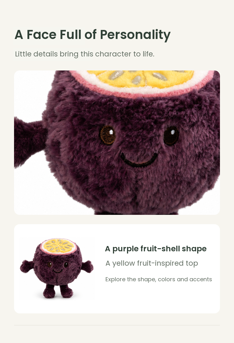 PLUSHIP Passion Fruit Plush Toy - detail 03