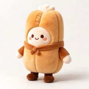 PLUSHIP Pastry Doll Plush Toy – Brown Bow - product view 01