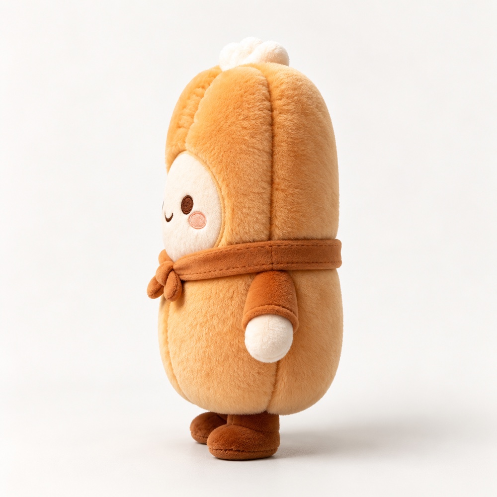 PLUSHIP Pastry Doll Plush Toy – Brown Bow - product view 03