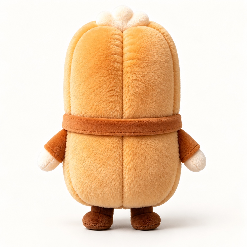 PLUSHIP Pastry Doll Plush Toy – Brown Bow - product view 04