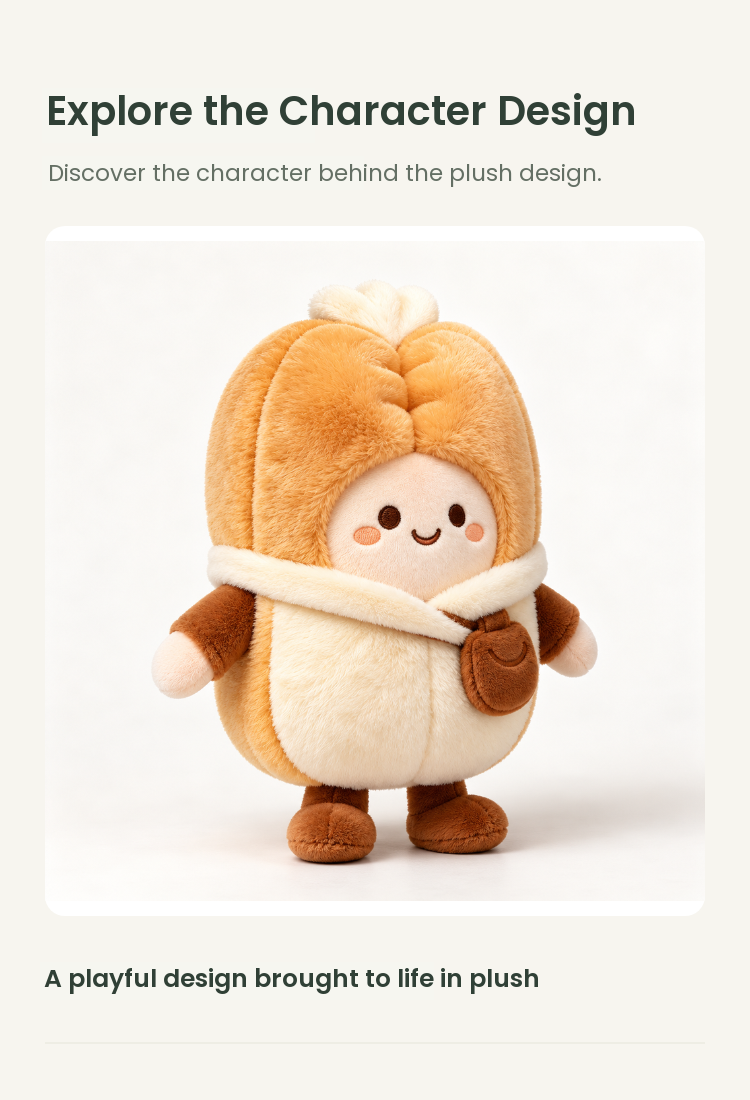 PLUSHIP Pastry Doll Plush Toy – Cream Scarf - detail 04