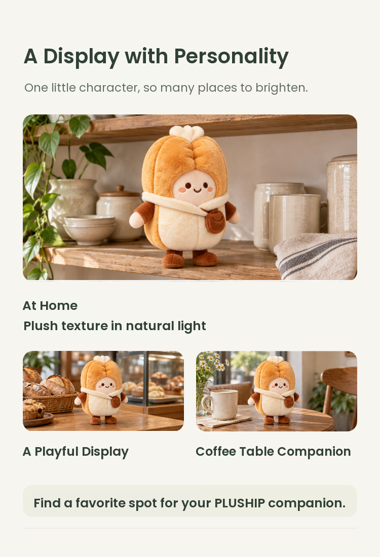 PLUSHIP Pastry Doll Plush Toy – Cream Scarf - detail 05