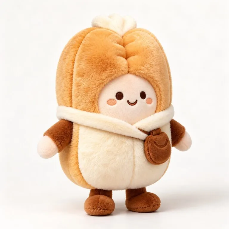 PLUSHIP Pastry Doll Plush Toy – Cream Scarf - product view 01