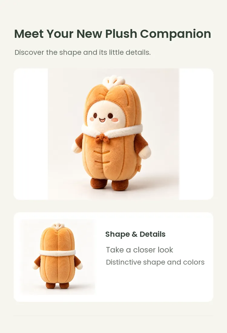 PLUSHIP Pastry Doll Plush Toy – Toggle Buttons - detail 2