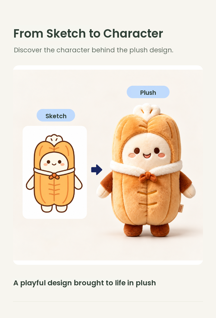 PLUSHIP Pastry Doll Plush Toy – Toggle Buttons - detail 04