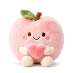 PLUSHIP Peach Plush Toy with a Heart - product view 01