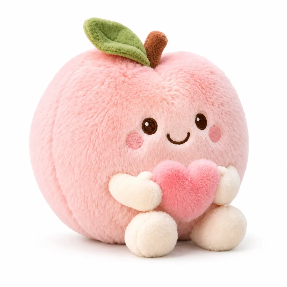 PLUSHIP Peach Plush Toy with a Heart — catalogue view