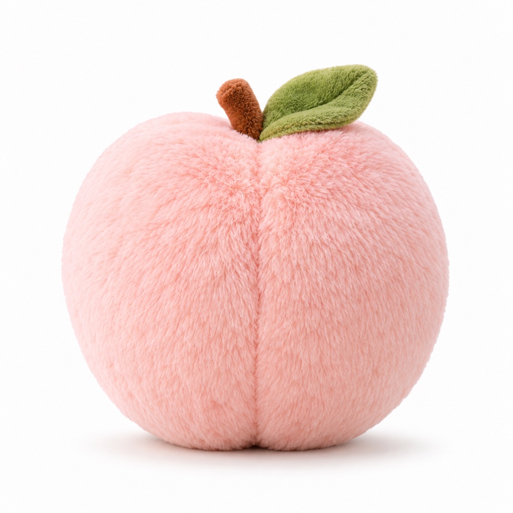 PLUSHIP Peach Plush Toy with a Heart - product view 04