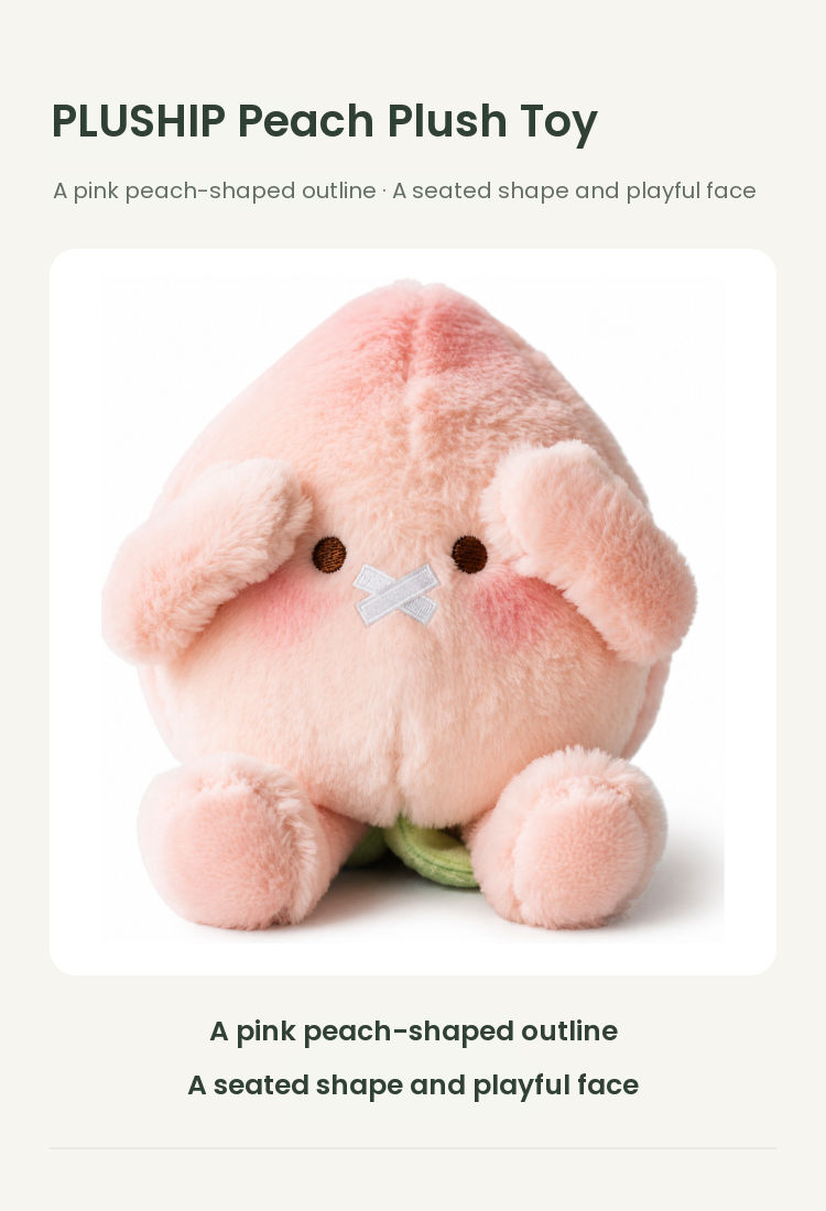 PLUSHIP Peach Plush Toy - detail 01