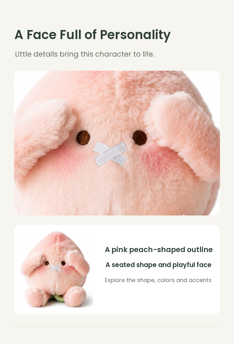 PLUSHIP Peach Plush Toy - detail 03