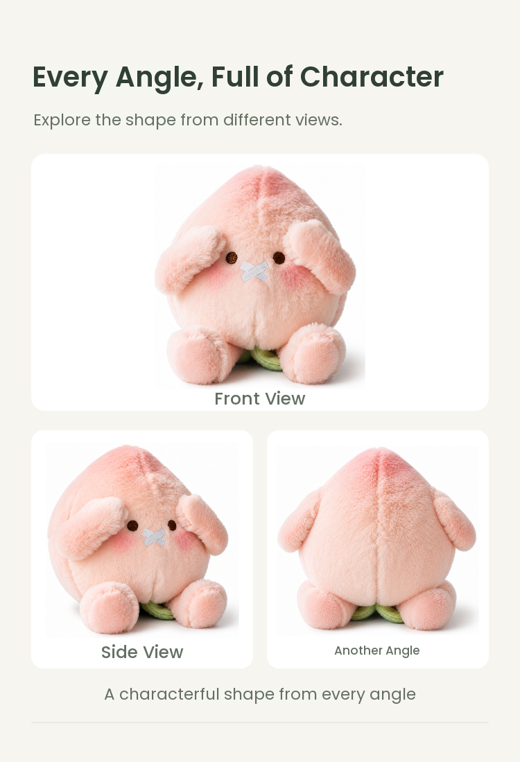 PLUSHIP Peach Plush Toy - detail 04